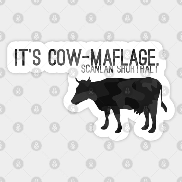 It’s cow-maflage. Sticker by galacticshirts